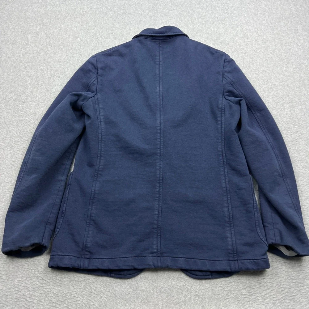 THE GIGI Blazer Mens 48 Navy Blue Jersey Knit Unstructured Made in Italy Pier T1